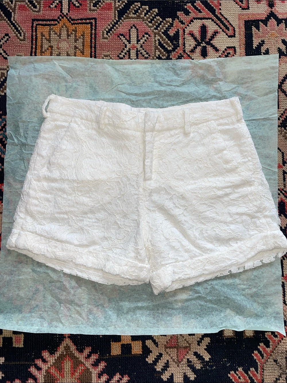 Tart White High-Waist Lace Shorts XS Cream GORGEOUS